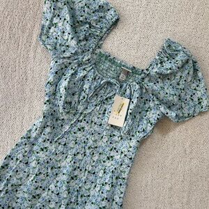 ‘A New Day’ Floral Maxi Dress - Blue and Green 💙💚